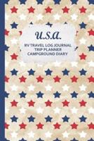 U.S.A. RV Travel Log Journal Trip Planner Campground Diary