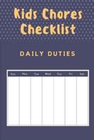 Kids Chores Checklist Daily Duties