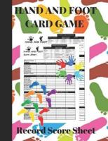 Hand and Foot Card Game Record Score Sheet