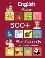 English Malay 500 Flashcards With Pictures for Babies