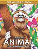 Doodle Animal Coloring Book for Adults