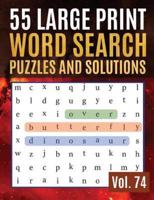 55 Large Print Word Search Puzzles and Solutions