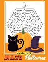 Activity Book For Kids Halloween Maze