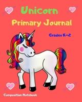 Unicorn Primary Journal Grades K-2 Composition Notebook