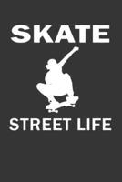 Skater Notebook Sk8 Skateboard Lined Diary 6X9 Journal Longboard Punk School Funny
