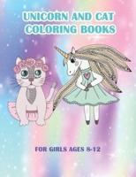 Unicorn and Cat Coloring Books For Girls Ages 8-12