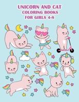 Unicorn and Cat Coloring Books for Girls 4-8