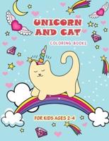 Unicorn and Cat Coloring Books for Kids Ages 2-4