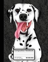 Happy Dalmatian Dog Composition Notebook