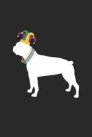 Boston Terrier Journal - Boston Terrier Notebook - Mardi Gras Gift for Boston Terrier Lovers