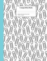Composition Book Wide-Ruled Office Supplies Paper Clip Design