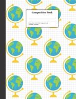 Composition Book College-Ruled World Globe Geography Design