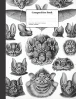 Composition Book College-Ruled Bats Scientific Illustrations