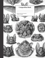Composition Book Wide-Ruled Bats Scientific Illustrations