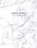 2020-2021 Two Year Planner: Large Monthly Planner with Inspirational Quotes and Marble Cover (Volume 1)