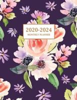 2020-2024 Monthly Planner: Large Five Year Planner with Floral Cover (Volume 4)