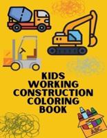 Kids Working Construction Coloring Book