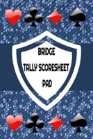 Bridge Tally Scoresheet Pad: 6" x 9" Bridge Card Game Custom Score Cards   Blue Suit Cover (100 Pages)