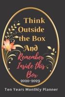 Think Out Side the Box Monthly Planner Notebook Diary