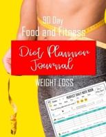 90 Day Food and Fitness Diet Planner Journal Weight Loss