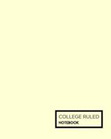 Yellow Pastel College Ruled Notebook