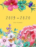 2019 2020 15 Months Yellow Floral Daily Planner