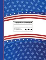 Patriotic USA Flag Composition Notebook