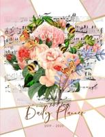 2019 2020 15 Months Music Flowers Bouquet Daily Planner