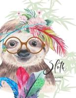 2019 2020 15 Months Sloth Watercolor Daily Planner