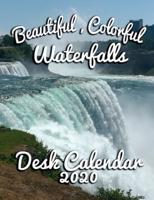 Beautiful, Colorful Waterfalls Desk Calendar 2020