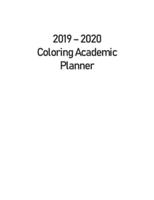 Coloring Academic Planner 2019 - 2020