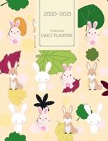 2020 2021 15 Months Rabbits Bunny Daily Planner