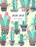 2020 2021 15 Months Cactus Cacti Daily Planner