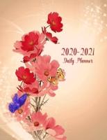 2020 2021 15 Months Floral Flowers Daily Planner