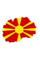 The Flag of Macedonia Overlaid on The Map of the Nation Journal