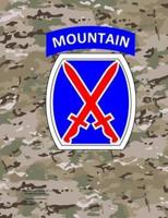 10th Mountain Division 8.5 X 11 200 Page Lined Notebook
