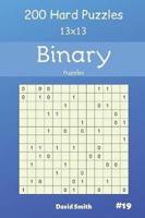 Binary Puzzles - 200 Hard Puzzles 13X13 Vol.19