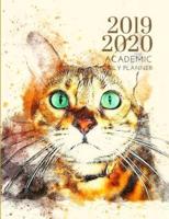 2019-2020 Academic Daily Planner Kitten Cat Organizer With Bible Sermon Notes