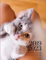 2019-2023 Five Year Planner Kitten Cat Goals Monthly Schedule Organizer