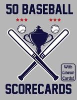 50 Baseball Scorecards With Lineup Cards