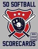50 Softball Scorecards With Lineup Cards