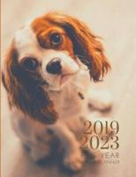 2019-2023 Five Year Planner Puppy Dog Goals Monthly Schedule Organizer