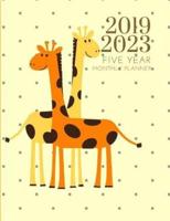 2019-2023 Five Year Planner Giraffe Goals Monthly Schedule Organizer