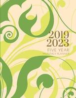 2019-2023 Five Year Planner Nature Leaves Goals Monthly Schedule Organizer
