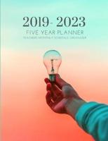 2019-2023 Five Year Planner Teachers Goals Monthly Schedule Organizer