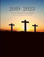 2019-2023 Five Year Planner Christian Gratitude Monthly Schedule Organizer