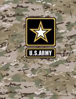 U.S. Army 8.5 X 11 200 Page Lined Notebook Leaderbook in the US Army Objective Camouflage Pattern