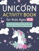 Unicorn Activity Book for Kids Ages 4-8