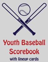 Youth Baseball Scorebook With Lineup Cards