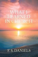 What I Learned in Church
